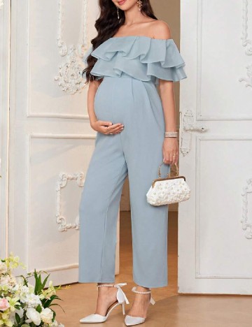 Salopeta SHEIN Maternity, albastru