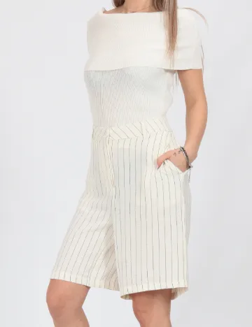 Pantaloni scurti Vero Moda, ecru