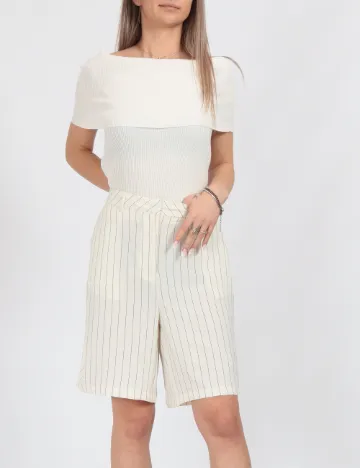 Pantaloni scurti Vero Moda, ecru