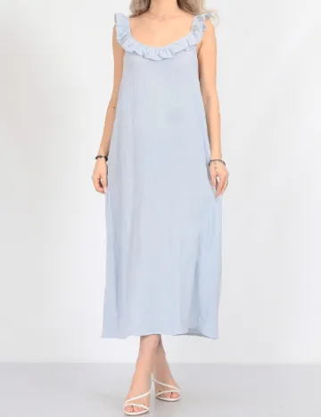 Rochie medie Pieces, albastru Albastru