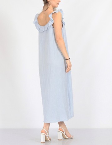 Rochie medie Pieces, albastru