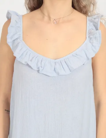 Rochie medie Pieces, albastru Albastru