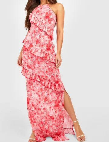 Rochie lunga Boohoo, roz