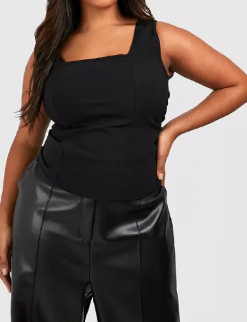 Maiou Boohoo Plus Size, negru
