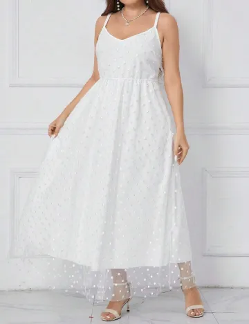 Rochie lunga SHEIN CURVE, alb