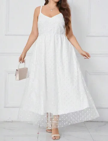 Rochie lunga SHEIN CURVE, alb