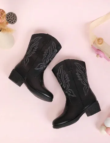 Cizme Shein Kids, negru