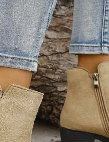 Botine SHEIN, crem