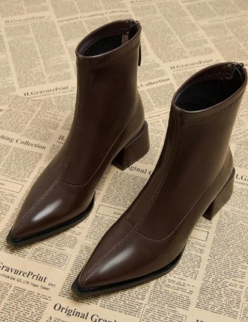 Botine SHEIN, maro