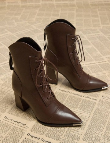 Botine SHEIN, maro