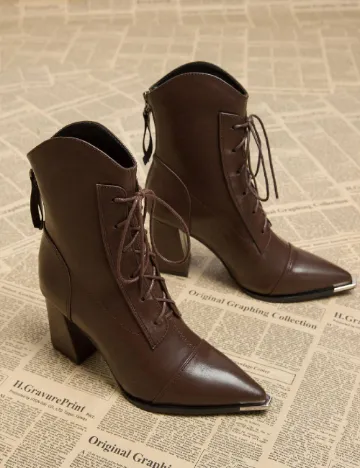 Botine SHEIN, maro
