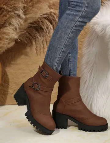 Botine SHEIN, maro