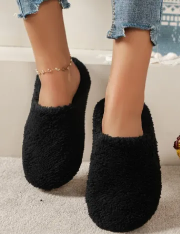 Papuci de Casa SHEIN, negru
