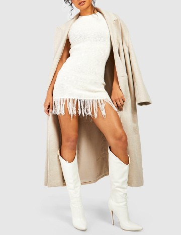 Rochie scurta Boohoo, alb