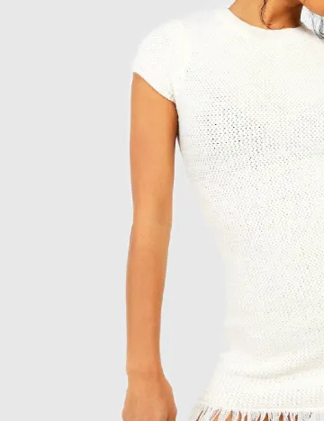 Rochie scurta Boohoo, alb