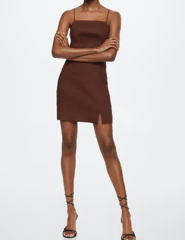 Rochie scurta Mango, maro Maro