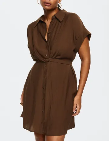 Rochie scurta Mango Violeta, maro Maro