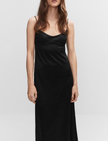 Rochie lunga Mango, negru