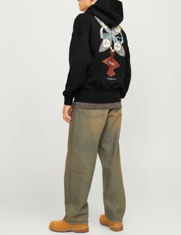 Hanorac Oversize Jack&Jones, negru