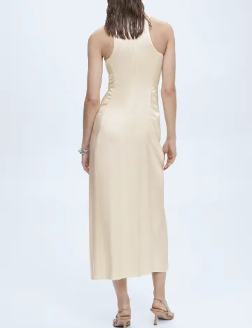 Rochie medie Mango, crem