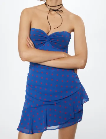 Rochie scurta Mango, albastru Albastru