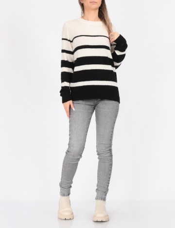 Bluza Vero Moda, alb/negru