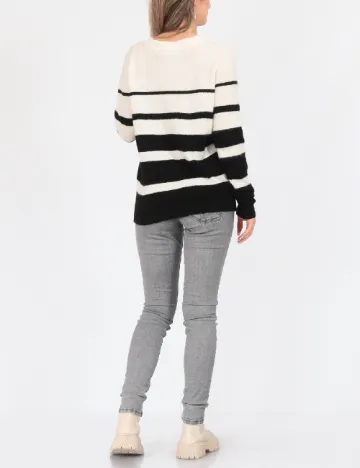 Bluza Vero Moda, alb/negru