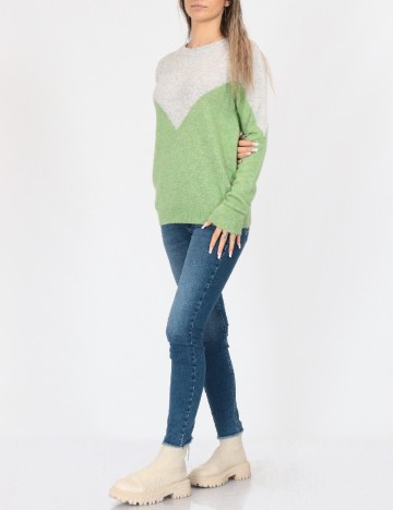 Bluza Vero Moda, verde/gri