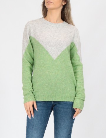 Bluza Vero Moda, verde/gri