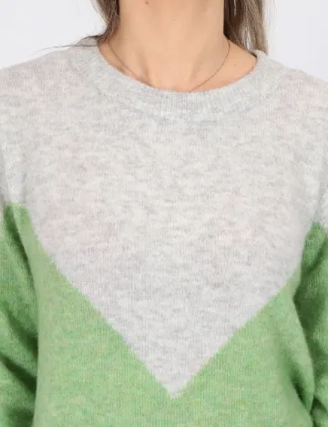 Bluza Vero Moda, verde/gri