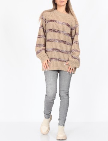 Pulover Oversize Vero Moda, maro