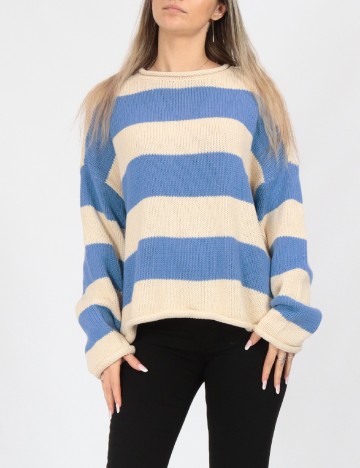 Pulover Vero Moda, alb/albastru