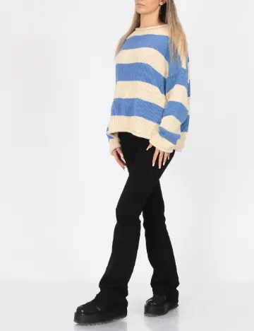 Pulover Vero Moda, alb/albastru