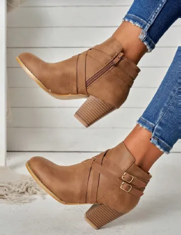 Botine SHEIN, maro