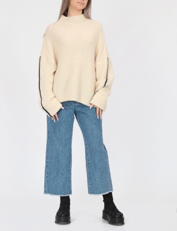 Pulover Oversize Noisy May, crem