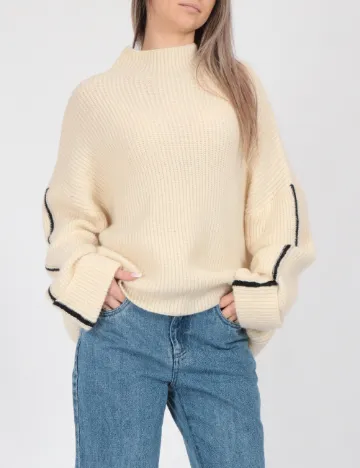 Pulover Oversize Noisy May, crem