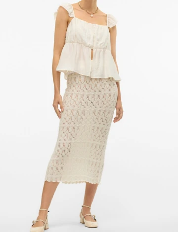 Fusta Vero Moda, crem