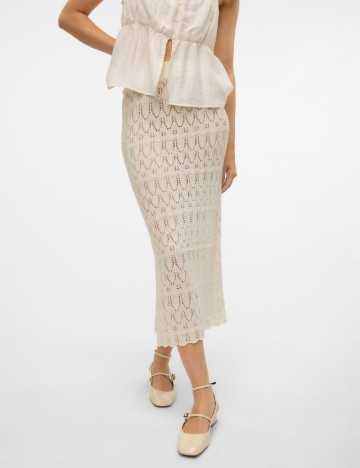 Fusta Vero Moda, crem