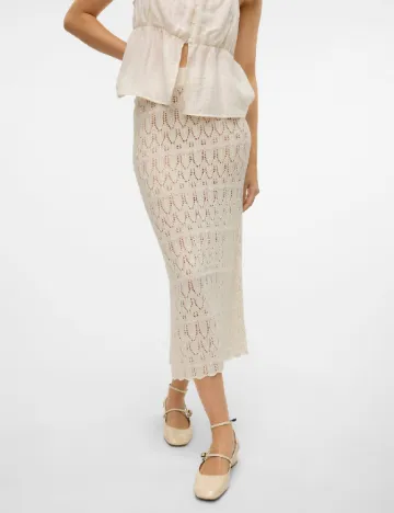 Fusta Vero Moda, crem