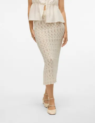 Fusta Vero Moda, crem