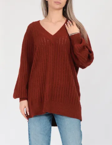 Pulover Oversize Vero Moda, caramiziu