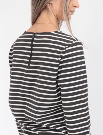 Bluza Vero Moda, alb/gri