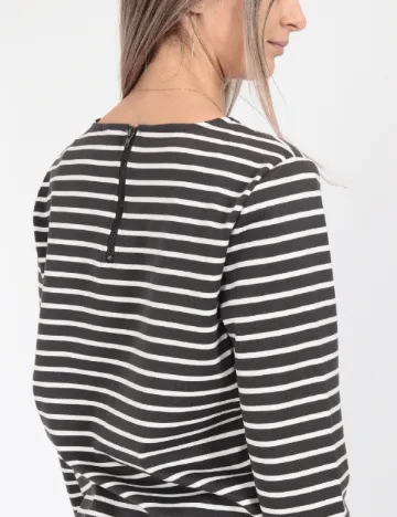 Bluza Vero Moda, alb/gri