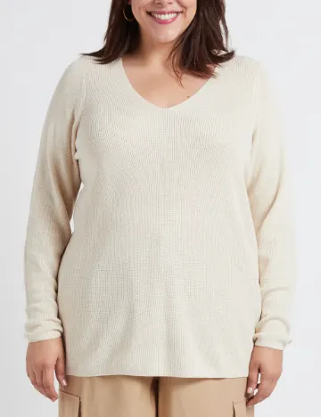Bluza Vero Moda Curve, crem