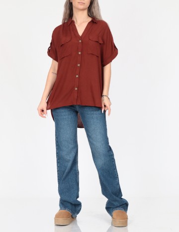 Camasa Vero Moda, caramiziu