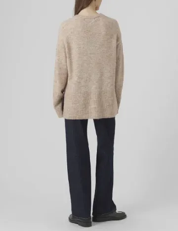 Pulover Oversize Vero Moda, maro deschis