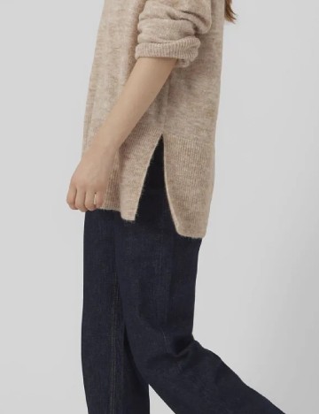 Pulover Oversize Vero Moda, maro deschis