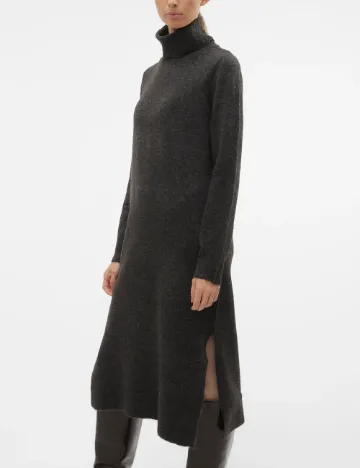 Rochie medie Vero Moda, gri inchis