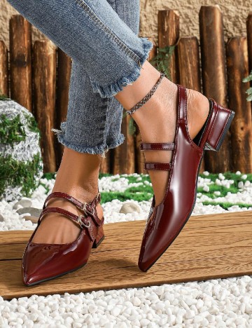 Pantofi SHEIN, visiniu