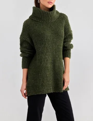 Pulover Vero Moda, verde inchis